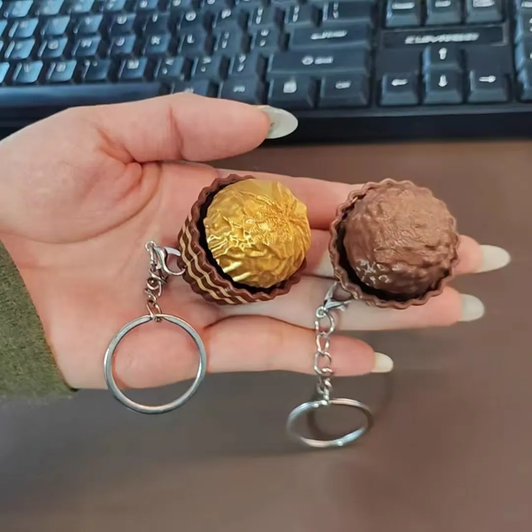 Food Like Snacks - Porte-clés clavier chocolat Dubaï, bouton anti-stress,