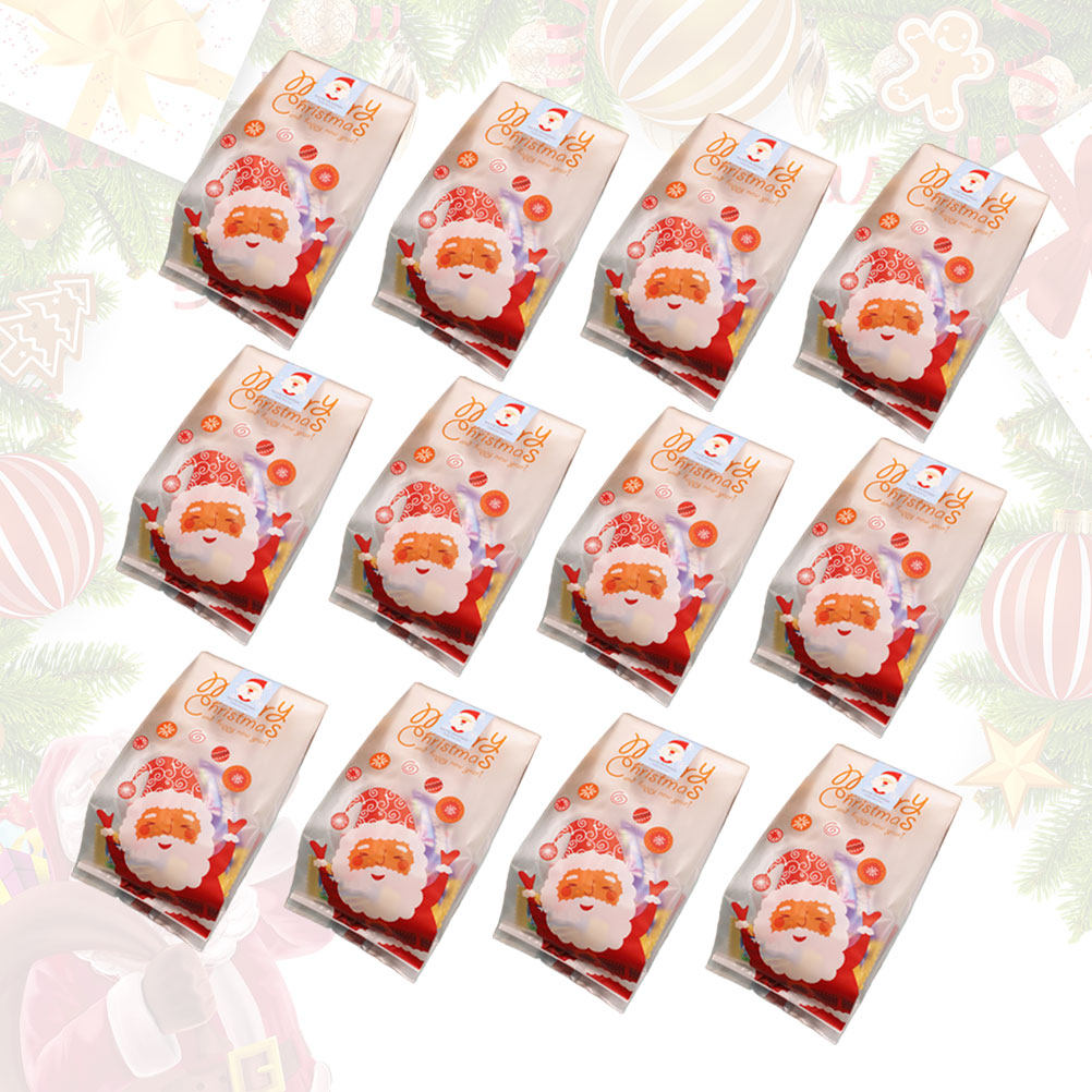 Xmas Food Snacks - 50 sacs transparents pour biscuits de