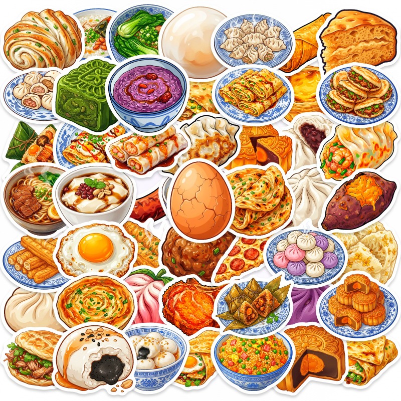 50 autocollants chinois non ré - Food Like Snacks avis et prix