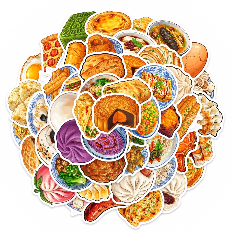 50 autocollants chinois non ré - Food Like Snacks avis et prix