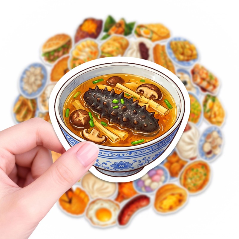 50 autocollants chinois non ré - Food Like Snacks avis et prix
