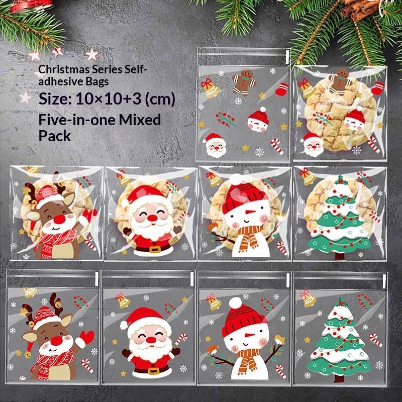 100 sacs à friandises autocoll - Xmas Food Snacks avis et prix