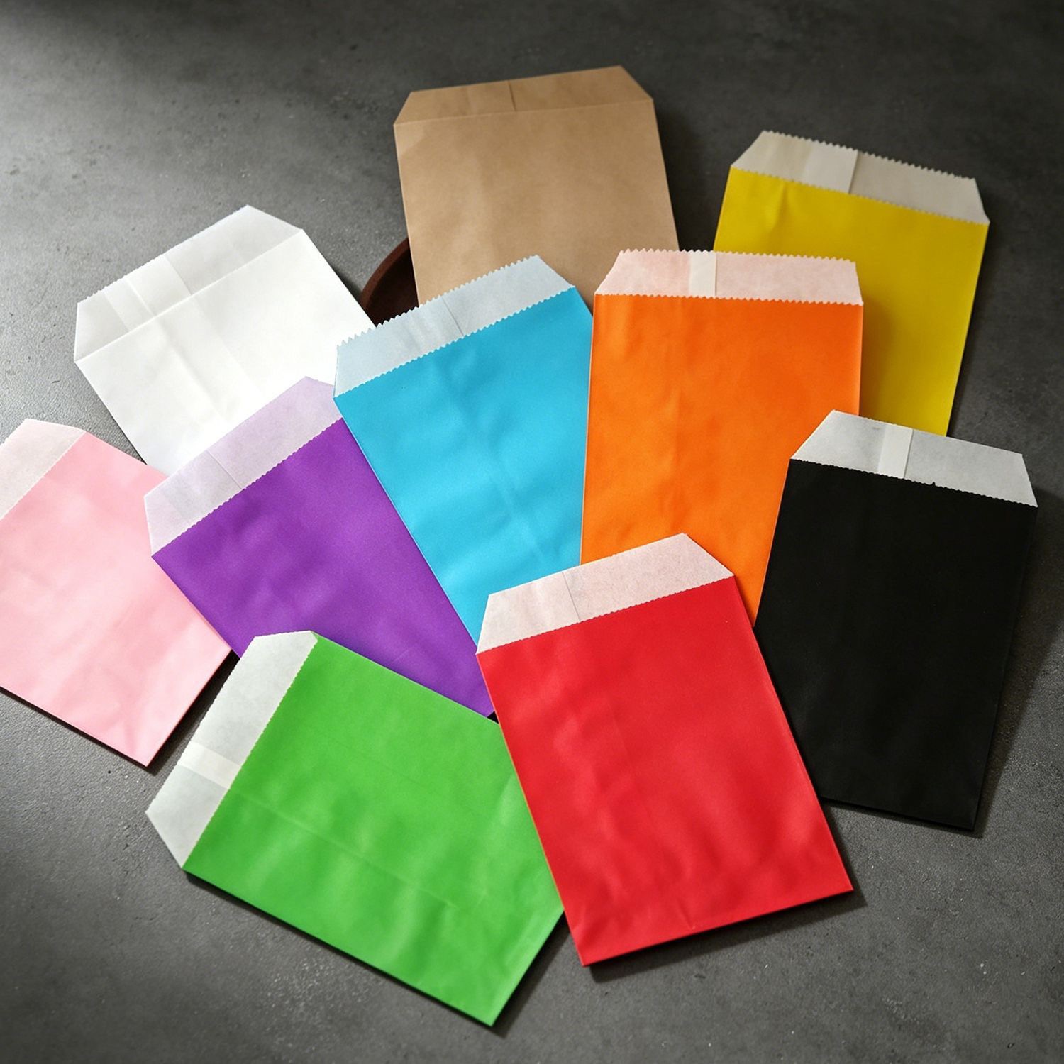 Sacs en papier Kraft colorés p - Food Snacks Party avis et prix