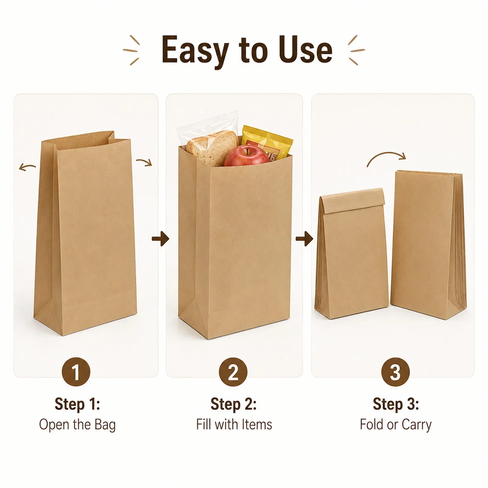 10-30 sacs en papier kraft bru - Food Like Snacks avis et prix